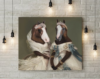 Anpassat hästporträtt: Royal Pet Art (digitalt)