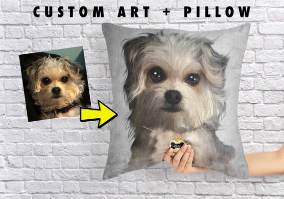 custom photo dog pillow