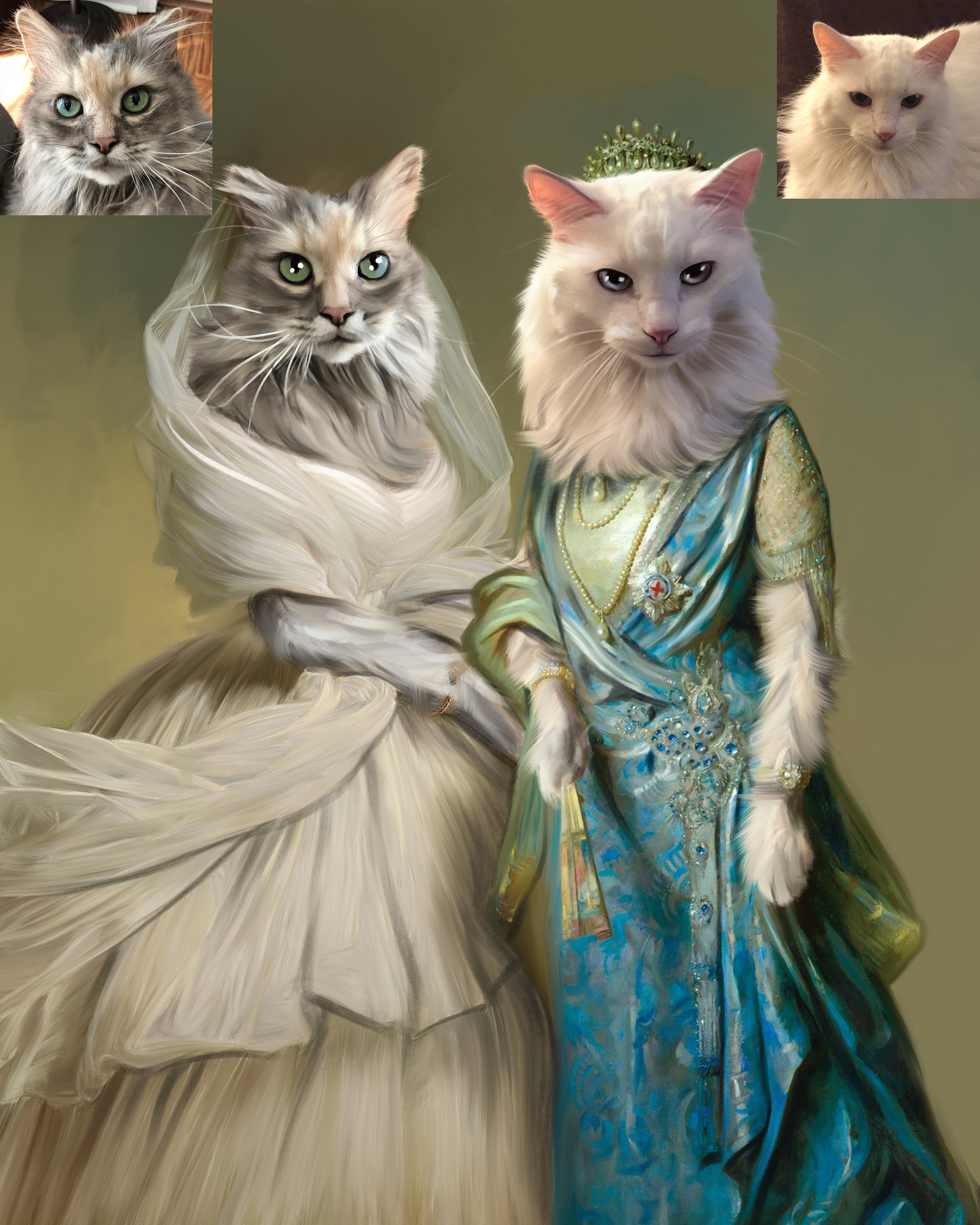 Your Cat as Mona Lisa Custom Princess Cat Portrait Gift for - Etsy