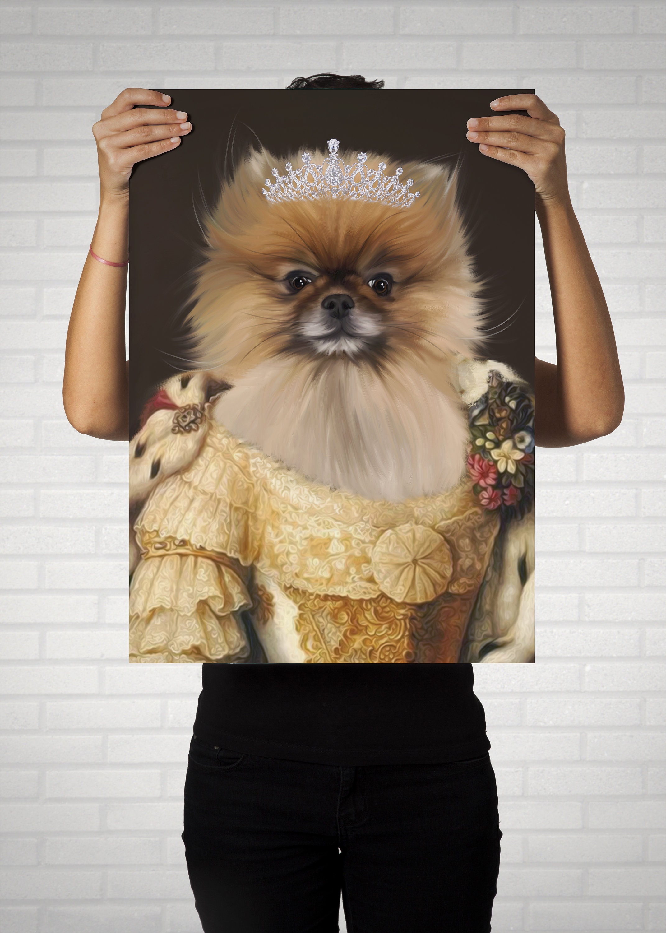 Dogs Queen Custom Royal Portrait. Dog Art. Christmas Gift Gift - Etsy
