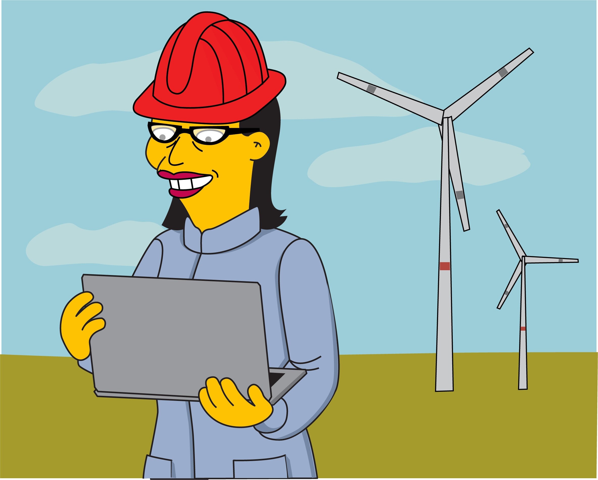 Wind Turbine Technician Gift Custom Cartoon Portrait - Etsy Finland Wind Turbine Technician Gift Custom Cartoon Portrait - Etsy Finland