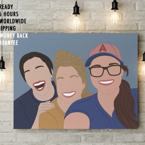 Geschenk für Freunde, Gruppenportrait ohne Gesicht