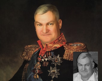 Custom Fathers day gift - mens baroque portrait from photo, Custom portrait , personalized fathers day, Family portrait