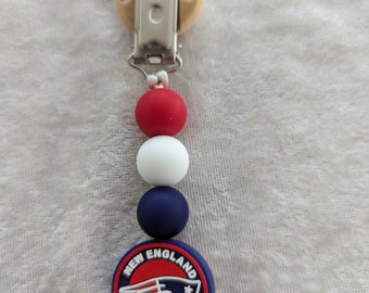 New England Patriots Baby Pacifier clip