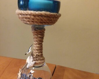 Seaside natural sand and shell candle