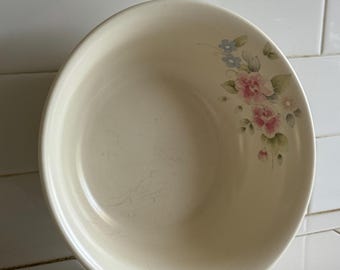 Vintage Pfaltzgraff Tea Rose Stoneware Serving Bowl
