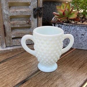 Fenton Hobnail Milk Glass Sugar Dish