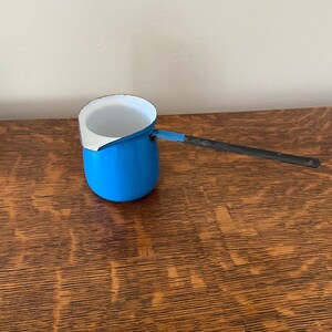 Blue Enamelware Sauce Ladle