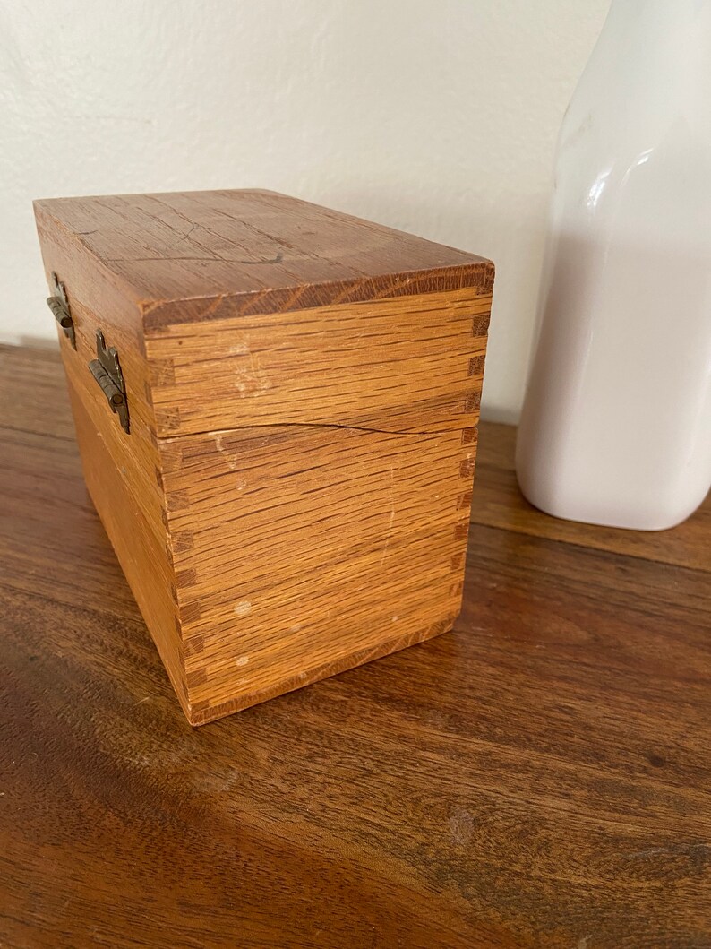 Vintage Globe Wernicke File Box, Card Box, Recipe File, Globe Wernicke