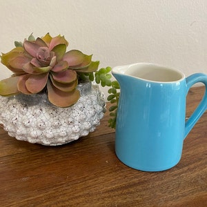 Vintage Blue and White Ceramic Creamer/Small Pitcher