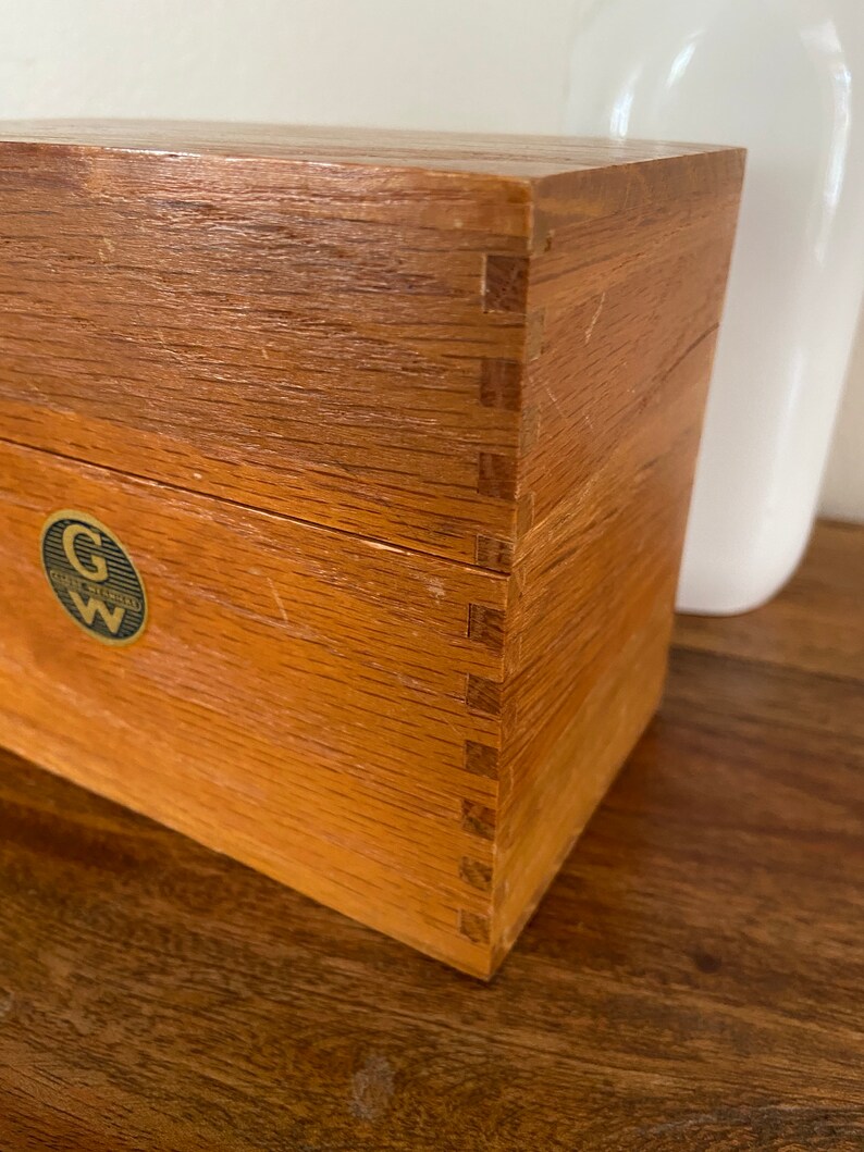 Vintage Globe Wernicke File Box, Card Box, Recipe File, Globe Wernicke