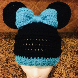 Minnie Mouse Inspired Messy Bun Hat, Minnie Mouse Hat image 4