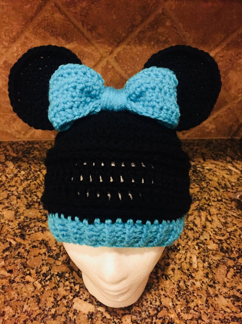 Minnie Mouse Inspired Messy Bun Hat, Minnie Mouse Hat image 4