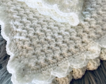 Ella Heirloom Blanket, Crochet Baby Blanket