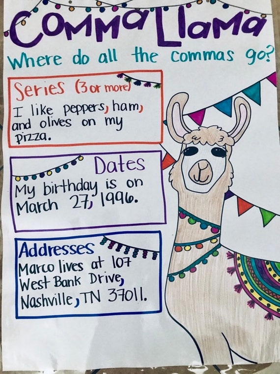 Comma Anchor Chart