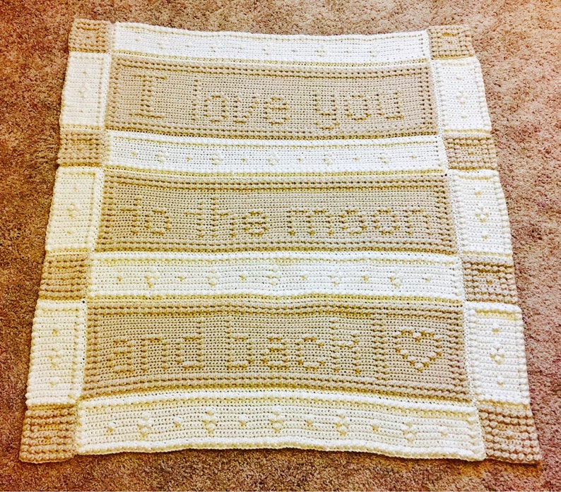 I Love You to the Moon and Back nursery blanket baby blanket