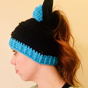 Minnie Mouse Inspired Messy Bun Hat, Minnie Mouse Hat image 2