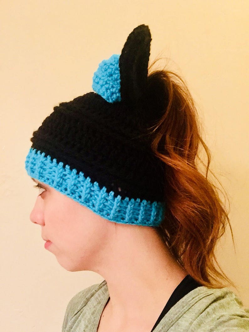 Minnie Mouse Inspired Messy Bun Hat, Minnie Mouse Hat image 2