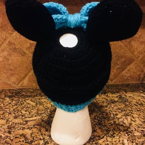 Minnie Mouse Inspired Messy Bun Hat, Minnie Mouse Hat image 6