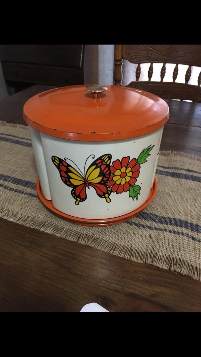 Vintage 1960s lazy Susan Canister set Etsy