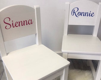 Personalised Children s Wooden Chair Nursery Chair Birthday Christening Present Gift Love Bedroom Playroom Personalised Chair