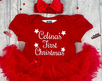 baby's 1st christmas dress