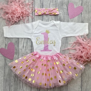 First birthday outfit girl long sleeve best sale