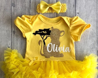 Personalised Lion King Outfit Baby Girl 