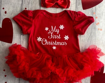 red christmas outfit for baby girl