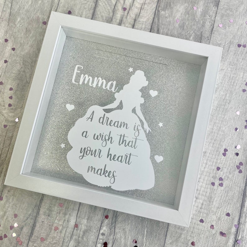 Personalised Disney Princess Money Box Girl's Princess Etsy