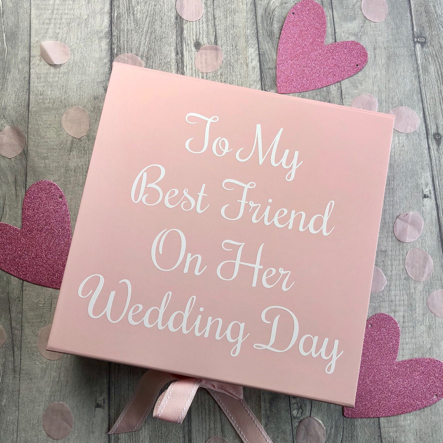 Best Friend Wedding Day Gift Box Ribbon 