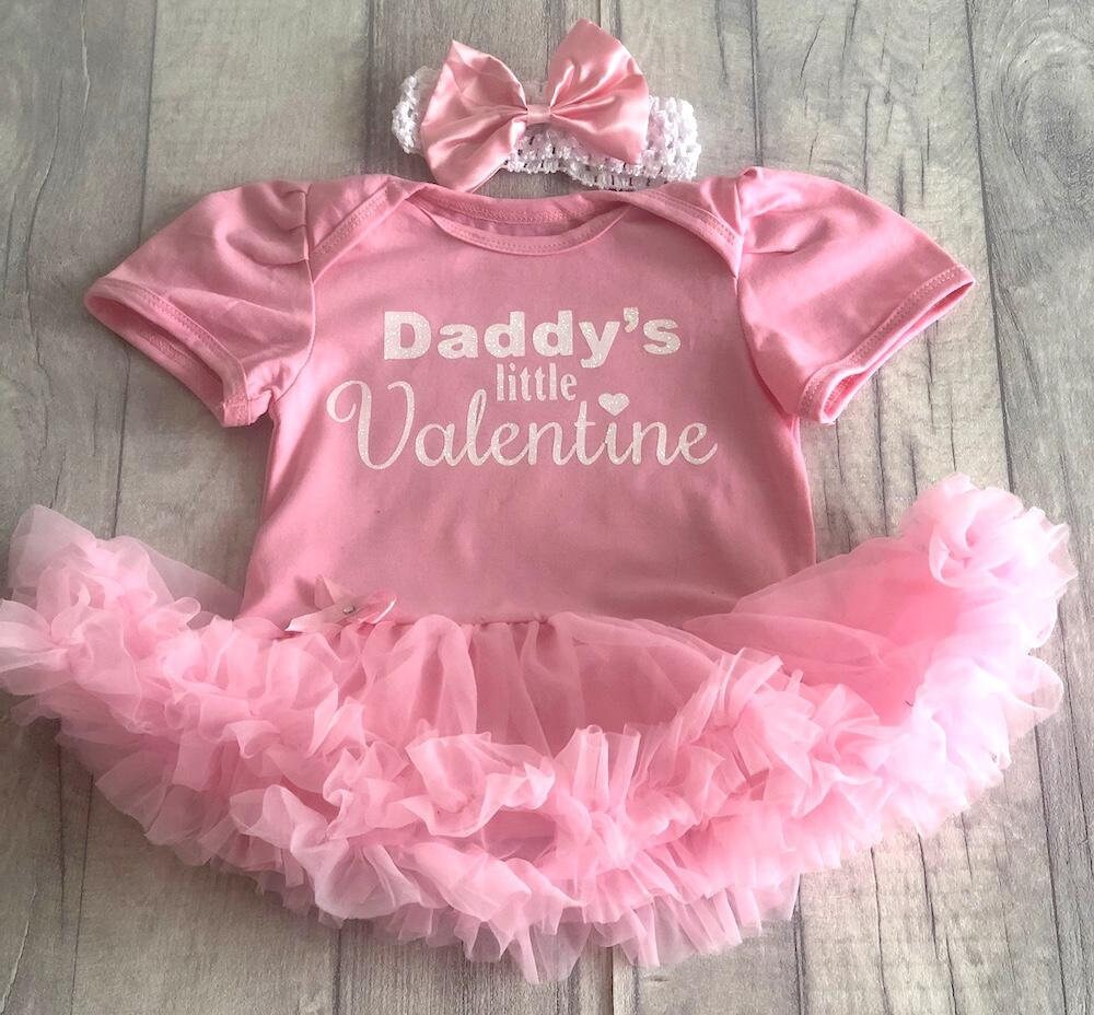Baby Girl's Valentines Outfit Daddy's Little Etsy