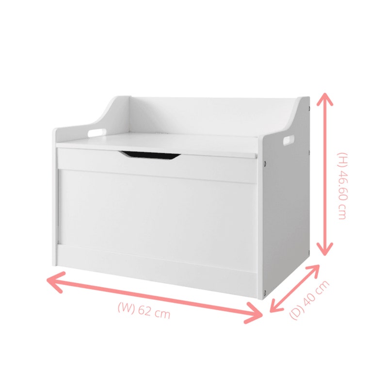 Personalised Kid's Grey Wooden Toy Storage Box Baby Girl Etsy