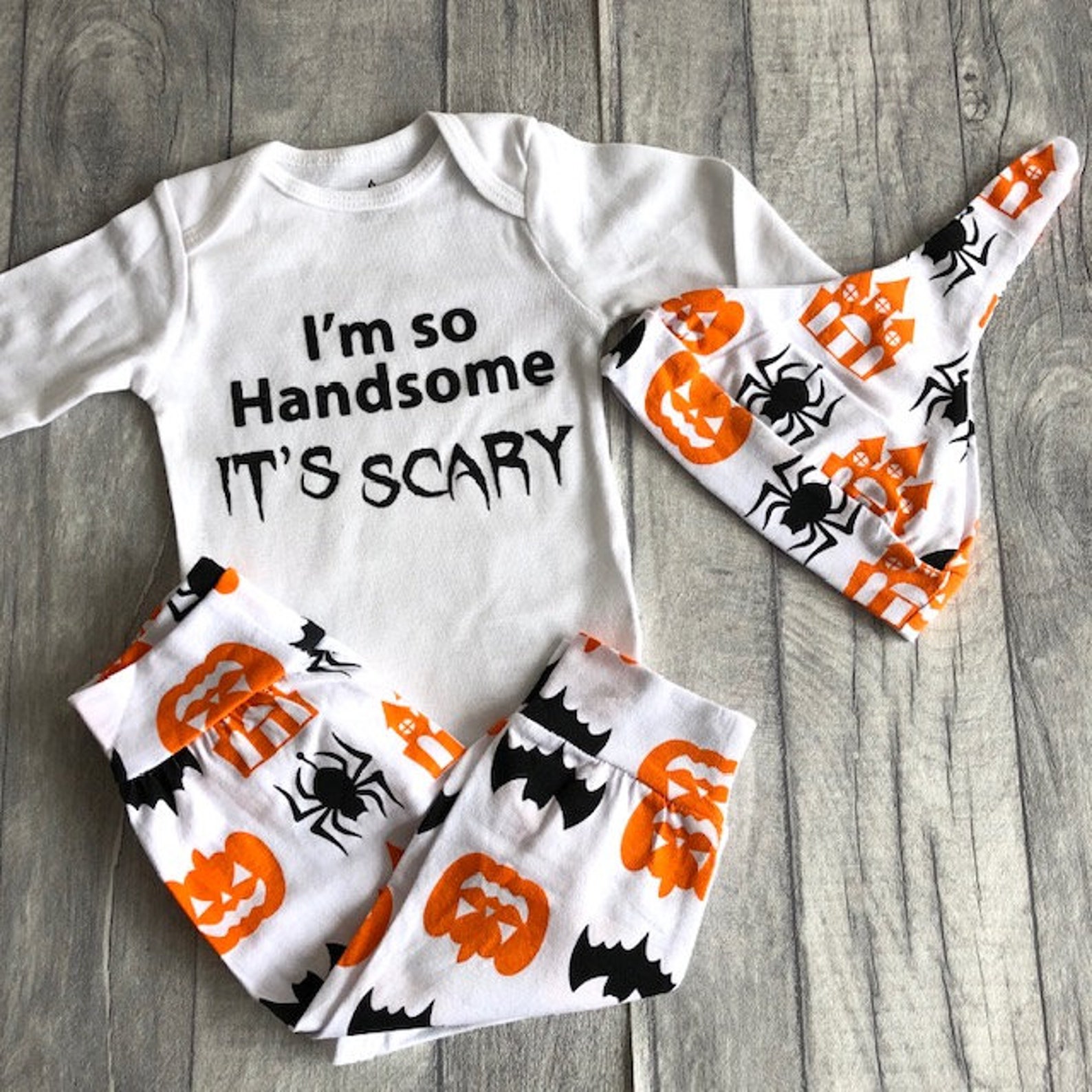 Baby Boys Halloween Costume Outfit Set I'm so Handsome Etsy