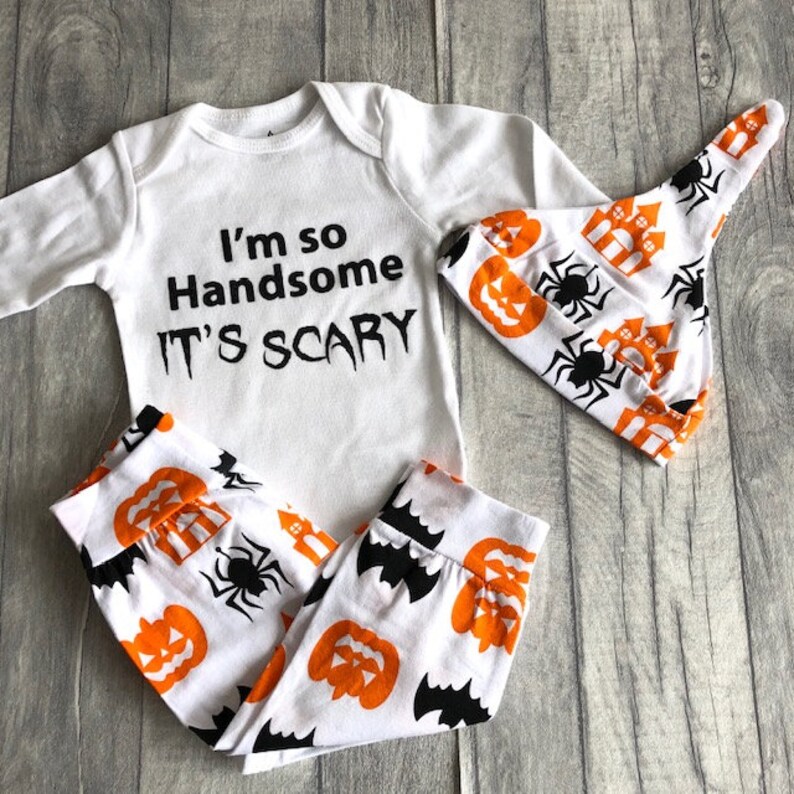 Baby Boys Halloween Costume Outfit Set I'm so Handsome Etsy