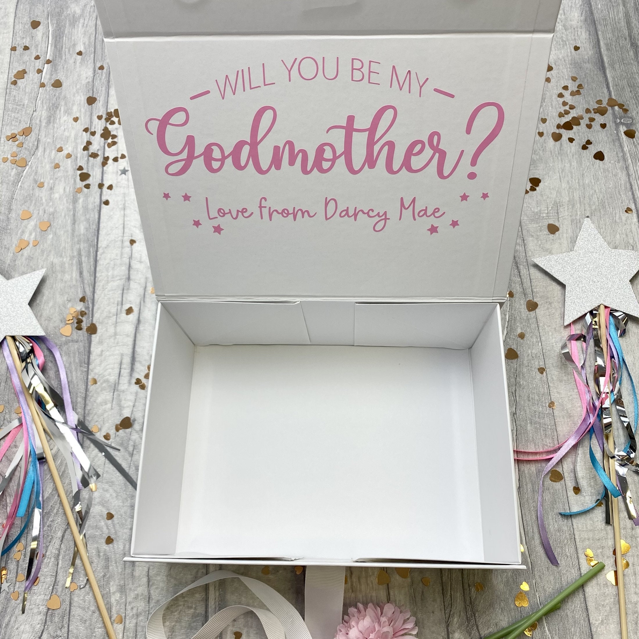 Will you be my Godmother Personalised Godmother Gift Box Etsy