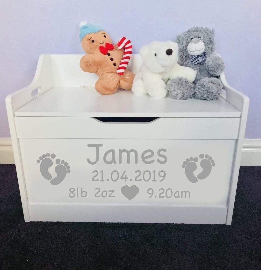 Personalised Toy Box, Nursery Furniture, Baby Girl Baby Boy Toddler