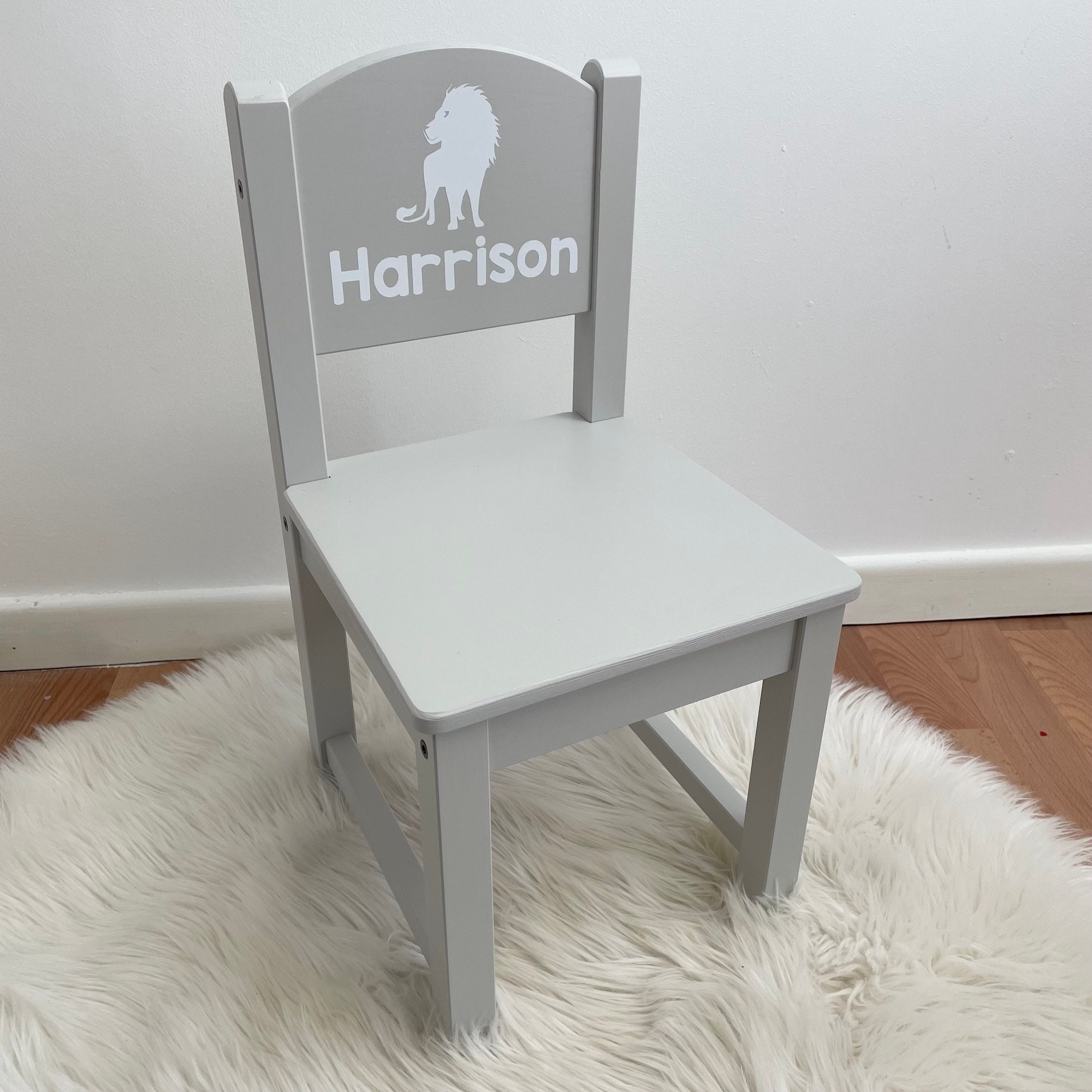 Personalised Children s Animal Wooden Chair Custom Name Chair