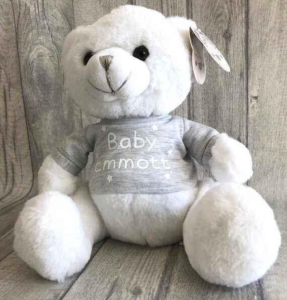 personalised baby boy teddy bear