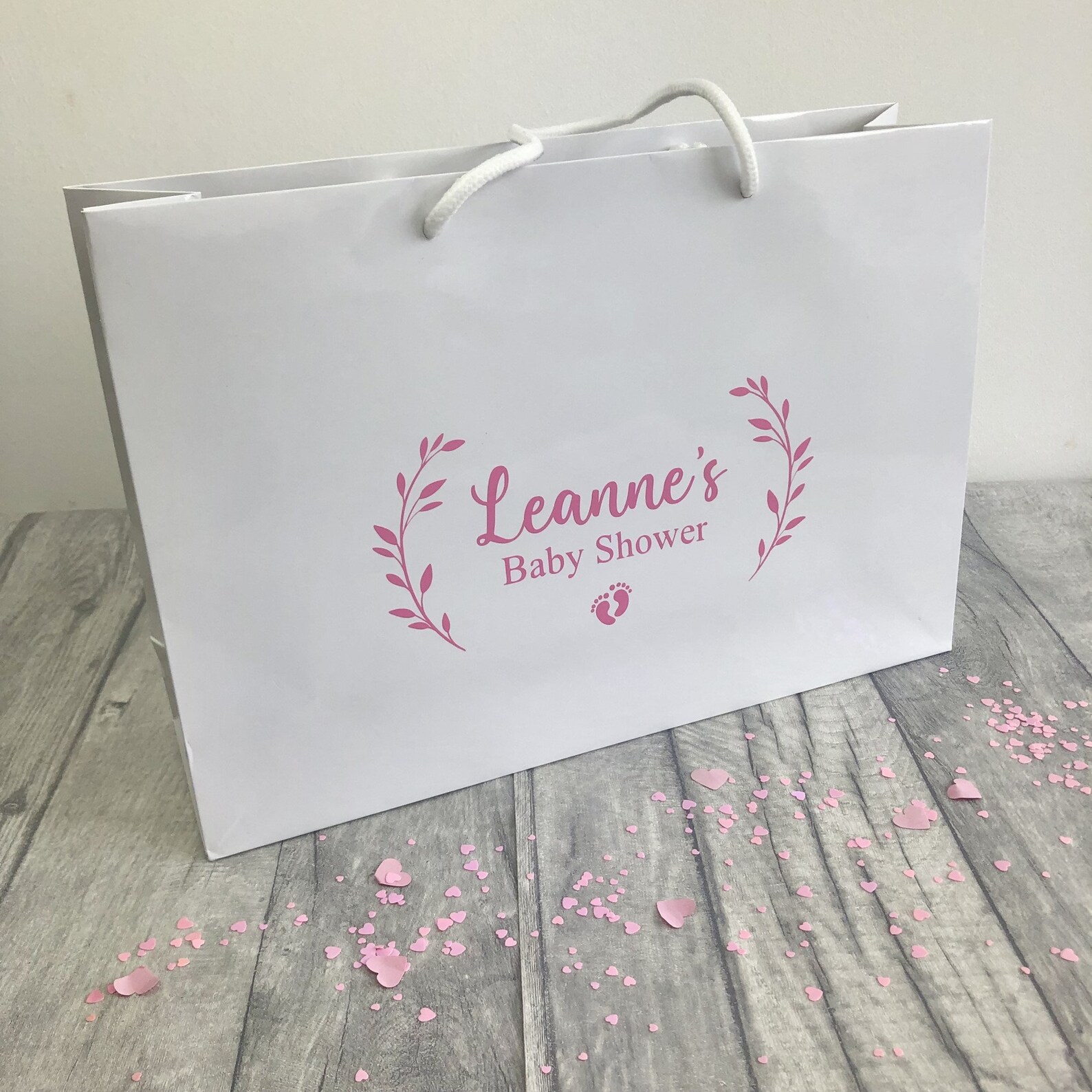 Personalised Baby Shower Gift Bag Luxury White Gift Bag Mum Etsy