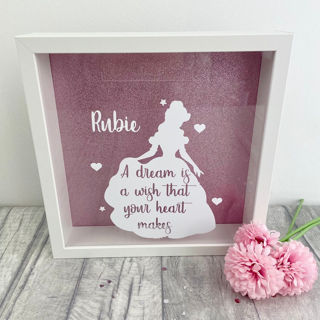Personalised Disney Princess Money Box Girl's Princess Etsy
