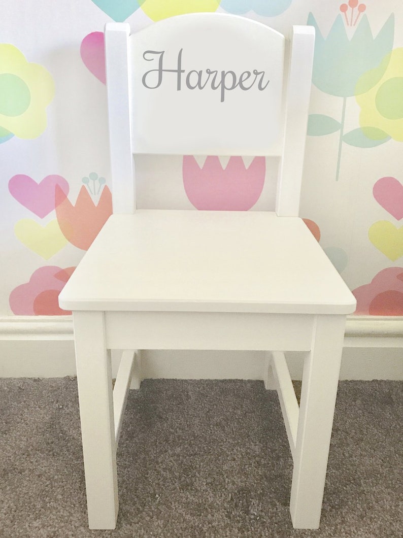 Personnalisé Girl Boy Name Childrens Wooden Chair Nursery Etsy