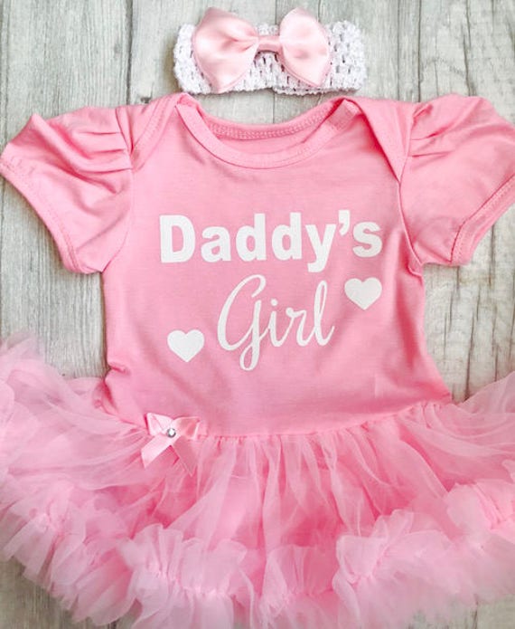 BABY Newborn GIRL pink princess tutu romper dress DADDY Father/'s Day Gift LOVE