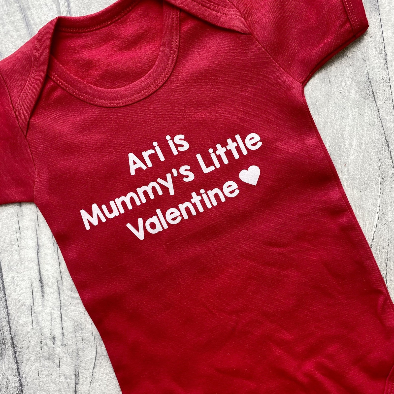 Baby Boy's Personalised Valentines Romper Newborn Custom Etsy