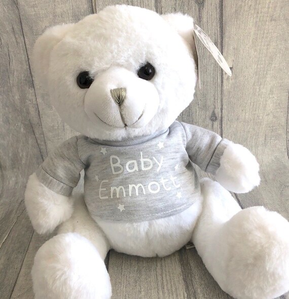 personalised baby boy teddy