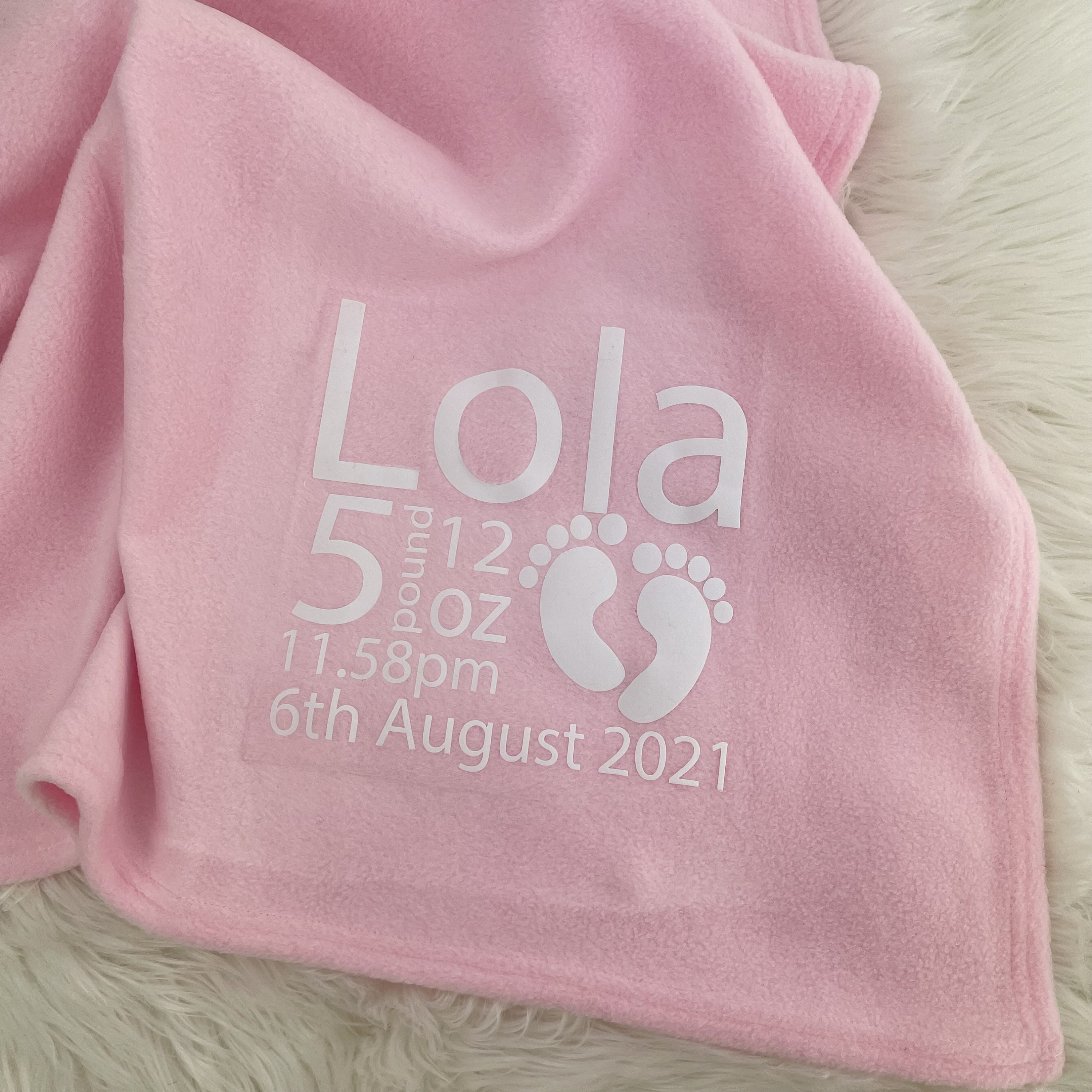 Personalised Handmade Blanket Baby Gift Name Dob Time & Etsy UK