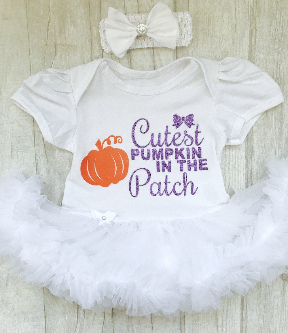 Baby Girl Fancy Dress Cutest Pumpkin Patch UK PUMPKIN HALLOWEEN TUTU ROMPER