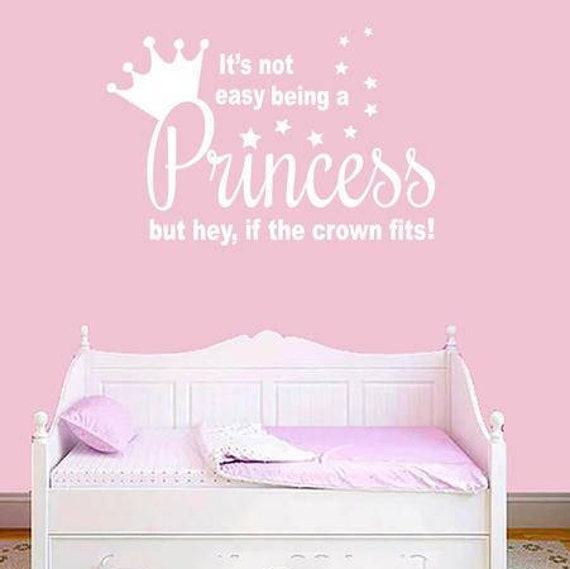 Blanc princesse devis Wall Wall Art Sticker, décoration chambre d ... Blanc princesse devis Wall Wall Art Sticker, décoration chambre d ...