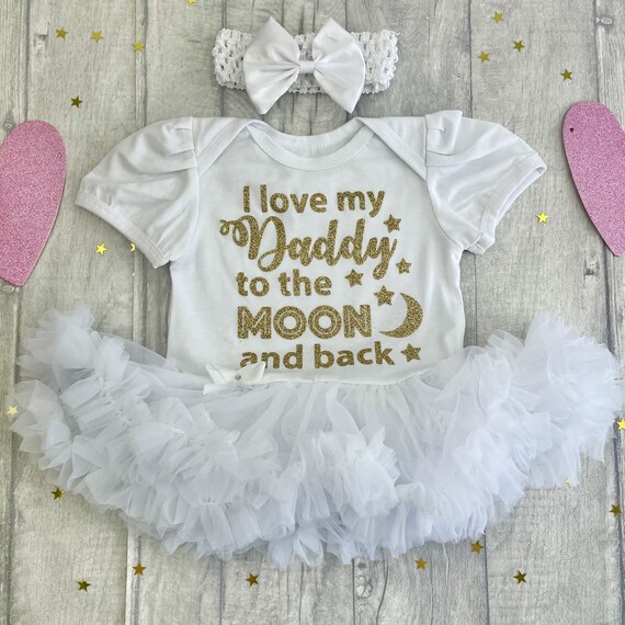 I Love My Daddy To The Moon And Back Outfit Newborn Baby Etsy