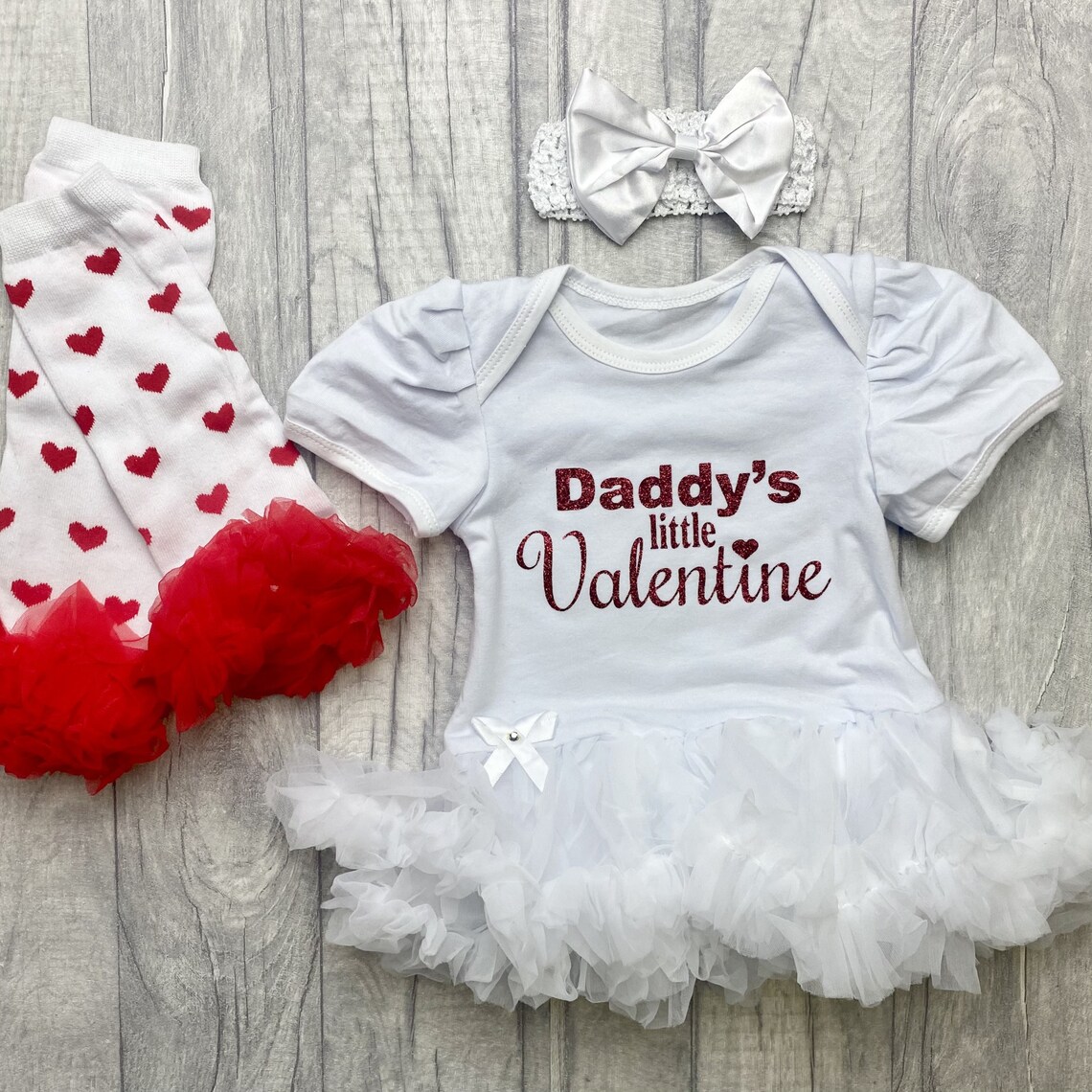 Baby Girl's Valentines Outfit Daddy's Little Etsy